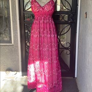 Fuchsia maxi dress
